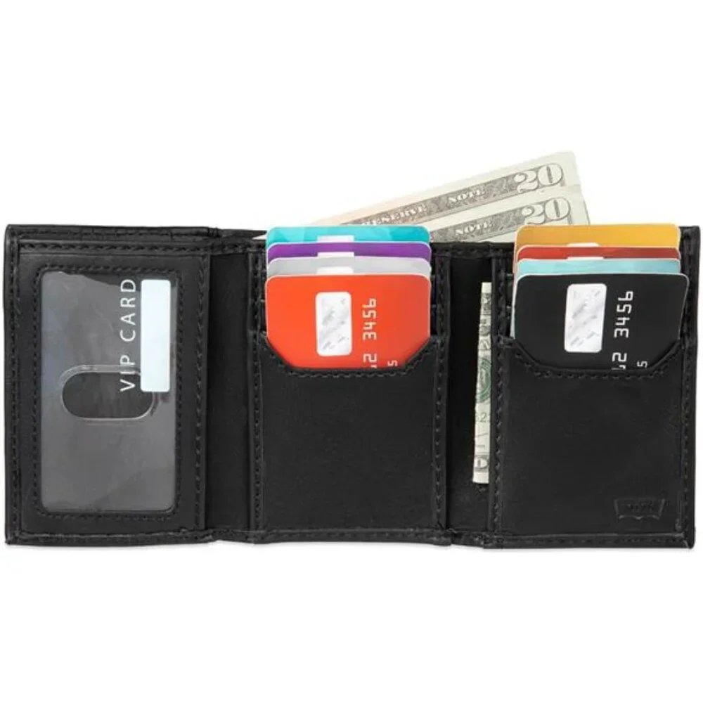 Men's Trifold Wallet - Sleek and Slim Includes ID Window and Credit Card Holder